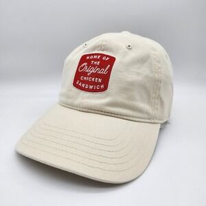 Chick fil A Home of the Original Chicken Sandwich Baseball Hat Cap Tan Cream